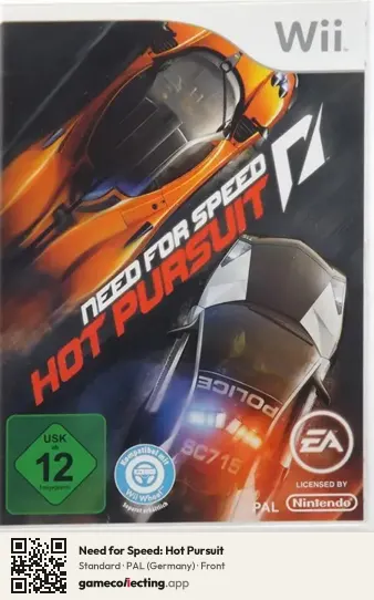 Need for Speed: Hot Pursuit Nintendo Wii, Germany box front