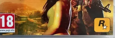 Max Payne 3, the PEGI square on its front