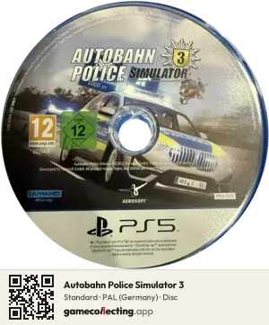 Autobahn Police Simulator 3 PlayStation 5, PAL disc