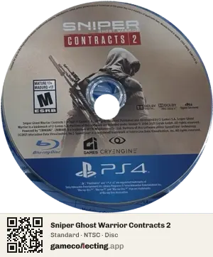 Sniper Ghost Warrior Contracts 2 PlayStation 4, NTSC disc