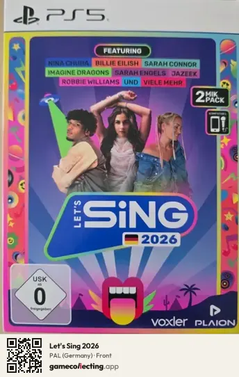 Let's Sing 2026 PlayStation 5, Germany box front