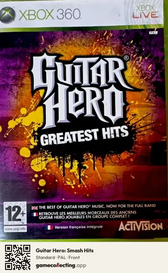 Guitar Hero: Smash Hits Xbox 360, PAL box front