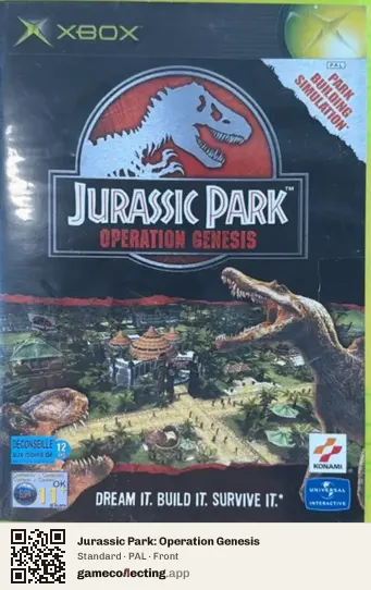 Jurassic Park: Operation Genesis Xbox, PAL box front