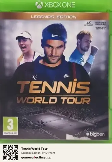 Tennis World Tour Xbox One, PAL box front