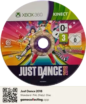 Just Dance 2018 Xbox 360, PAL disc