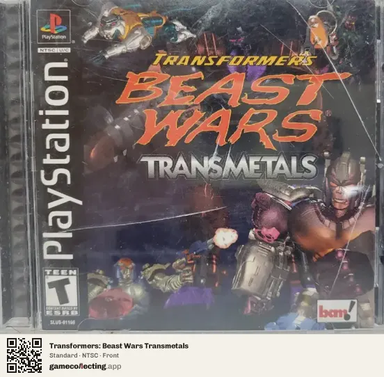 Transformers: Beast Wars Transmetals PlayStation, NTSC box front