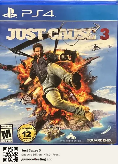 Just Cause 3 PlayStation 4, NTSC box front
