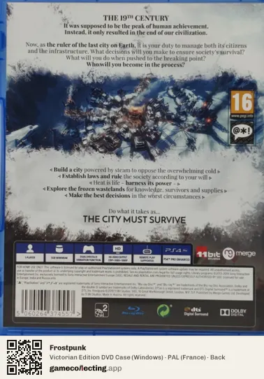 Frostpunk Computer, France box back