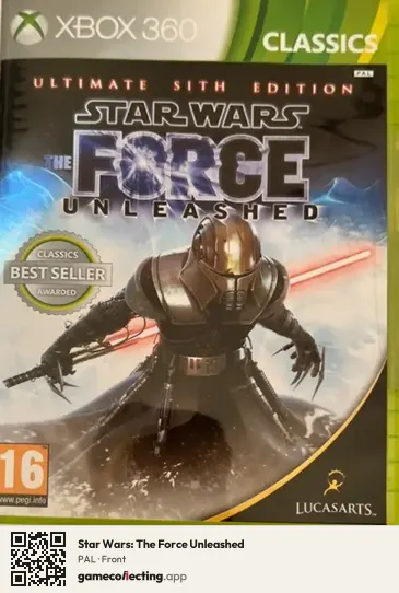 Star Wars: The Force Unleashed Xbox 360, PAL box front