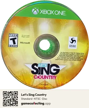 Let's Sing Country Xbox One, NTSC disc