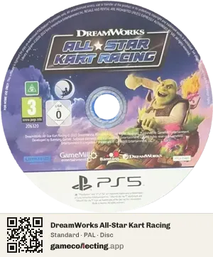 DreamWorks All-Star Kart Racing PlayStation 5, PAL disc