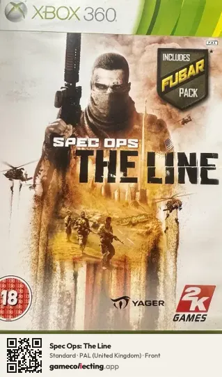Spec Ops: The Line Xbox 360, United Kingdom box front