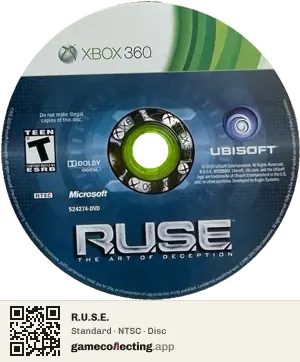 R.U.S.E. Xbox 360, NTSC disc