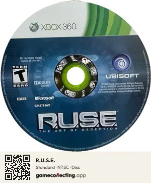 R.U.S.E. Xbox 360, NTSC disc