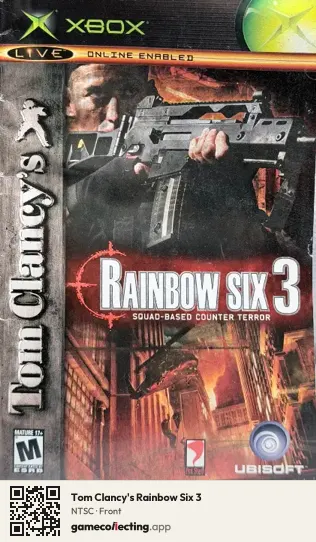 Tom Clancy's Rainbow Six 3 Xbox, NTSC box front