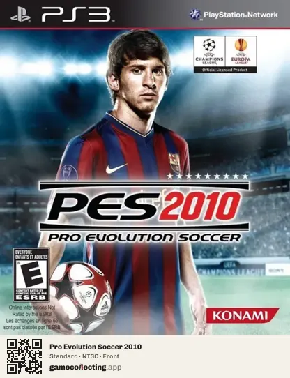 Pro Evolution Soccer 2010 PlayStation 3, NTSC box front