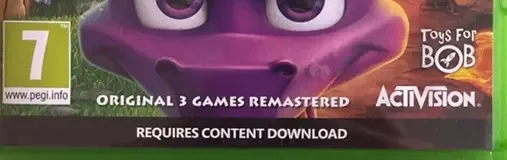 Spyro Reignited Trilogy, the USK square on its front