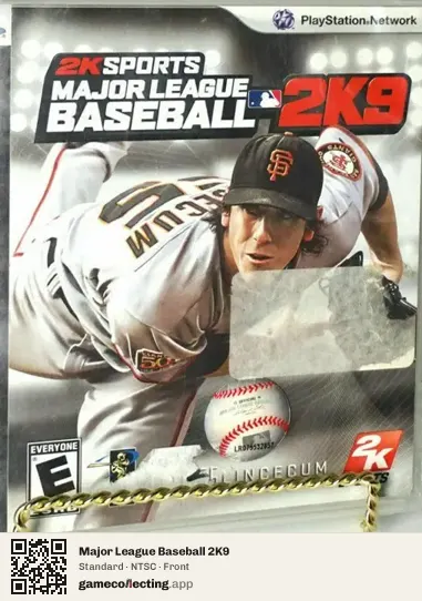 Major League Baseball 2K9 PlayStation 3, NTSC box front