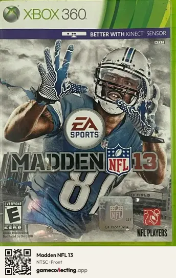 Madden NFL 13 Xbox 360, NTSC box front