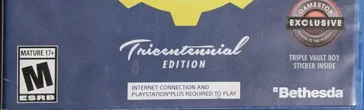Fallout 76, the ESRB box on its front