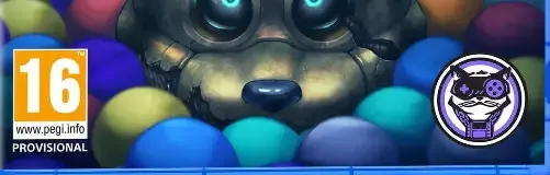 Five Nights at Freddy's: Into the Pit, the PEGI square on its front