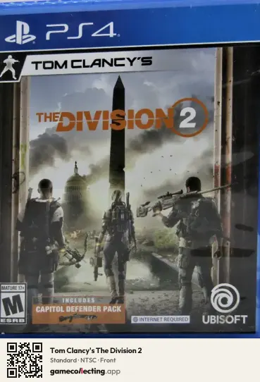Tom Clancy's The Division 2 PlayStation 4, NTSC box front