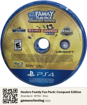 Hasbro Family Fun Pack: Conquest Edition PlayStation 4, NTSC disc