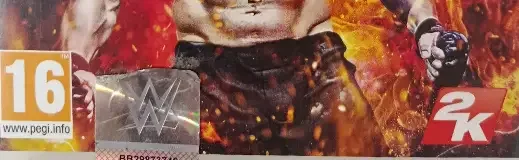 WWE 2K17, the PEGI square on its front