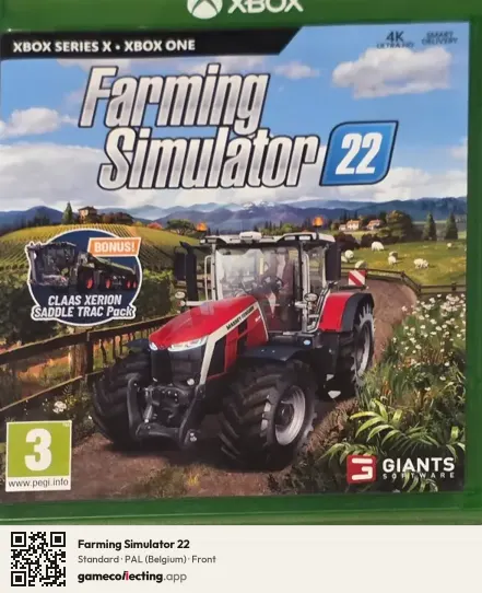 Farming Simulator 22 Xbox Series X, Belgium box front