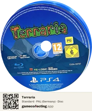 Terraria PlayStation 4, PAL disc