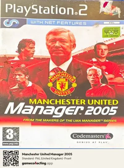 Manchester United Manager 2005 PlayStation 2, United Kingdom box front