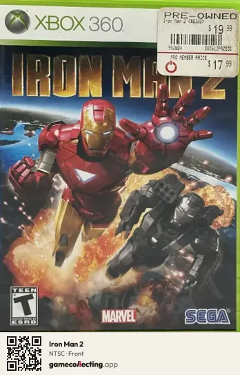 Iron Man 2 Xbox 360, NTSC box front