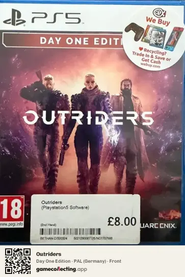 Outriders PlayStation 5, Germany box front