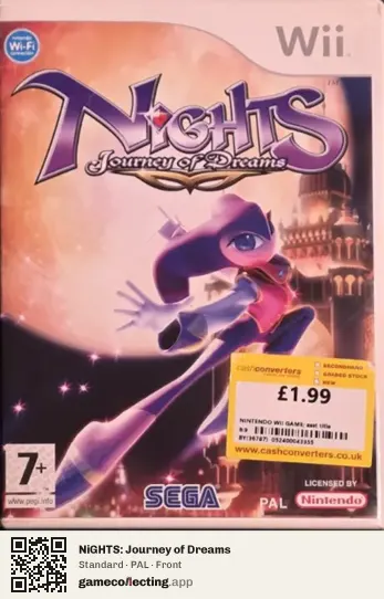 NiGHTS: Journey of Dreams Nintendo Wii, PAL box front