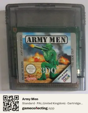 Army Men Game Boy Color, PAL cartridge label