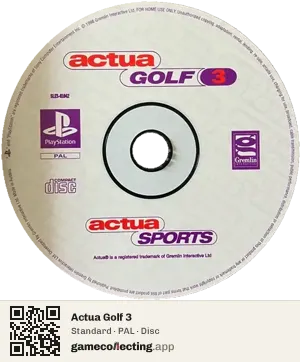 Actua Golf 3 PlayStation, PAL disc