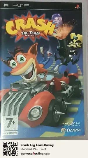 Crash Tag Team Racing PlayStation Portable, PAL box front