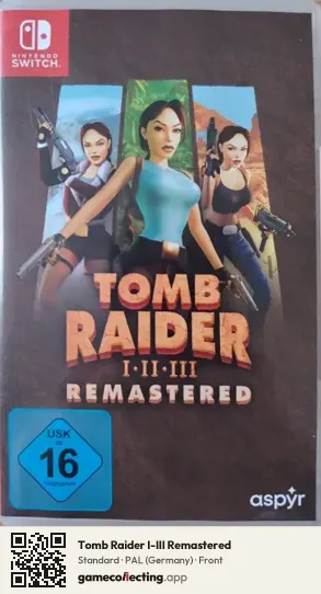 Tomb Raider I-III Remastered Nintendo Switch, Germany box front