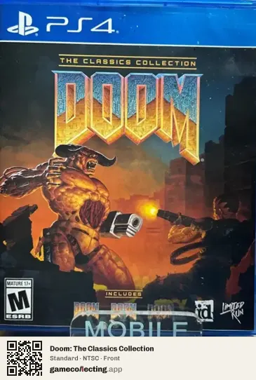 Doom: The Classics Collection PlayStation 4, NTSC box front