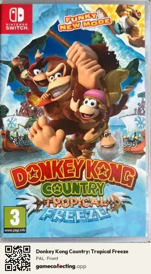 Donkey Kong Country: Tropical Freeze Nintendo Switch, PAL box front