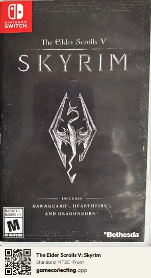 The Elder Scrolls V: Skyrim Nintendo Switch, NTSC box front