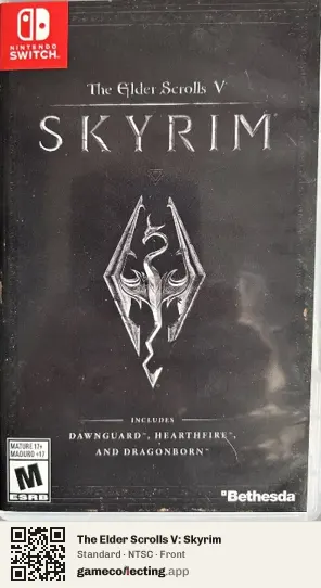 The Elder Scrolls V: Skyrim Nintendo Switch, NTSC box front