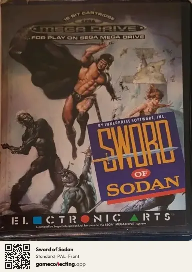 Sword of Sodan Sega Mega Drive / Genesis, PAL box front