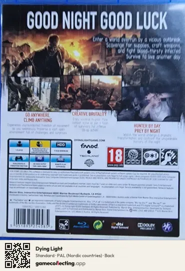 Dying Light PlayStation 4, Nordic countries box back