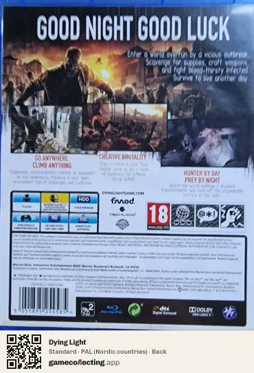 Dying Light PlayStation 4, Nordic countries box back