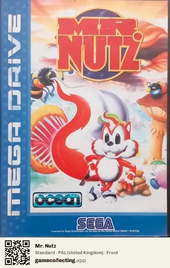 Mr. Nutz Sega Mega Drive / Genesis, United Kingdom box front