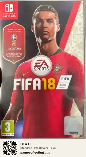 FIFA 18 Nintendo Switch, Spain box front