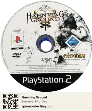 Haunting Ground PlayStation 2, PAL disc