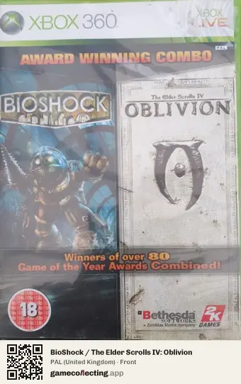 BioShock / The Elder Scrolls IV: Oblivion Xbox 360, United Kingdom box front