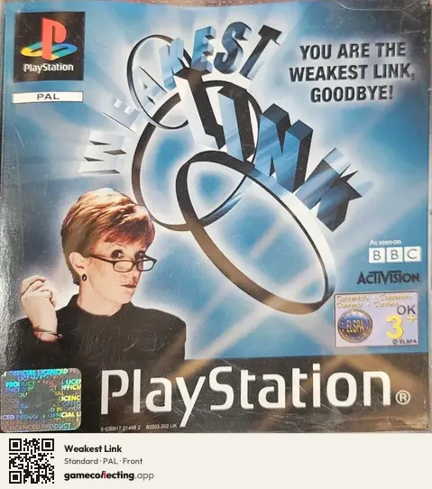Weakest Link PlayStation, PAL box front